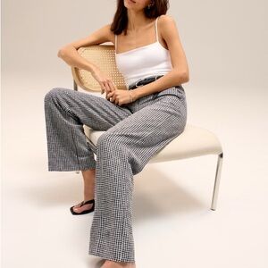 Abercrombie & Fitch Black and White Checkered Pants